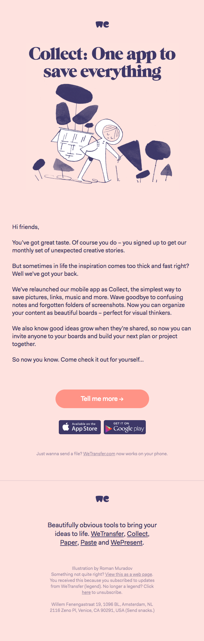 Welcome to Collect by WeTransfer